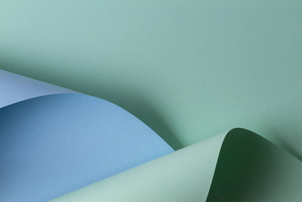 Forma geométrica abstrato luz verde e azul cor papel fundo
 - Foto, Imagem