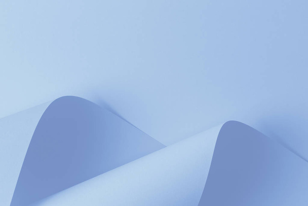 Abstract geometric shape light blue color paper background - Fotó, kép