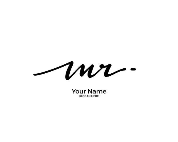 M R MR logo initial vecteur de signature. Concept d'écriture logo
. - Vecteur, image