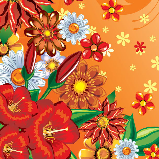 Abstract floral background - Vector, afbeelding