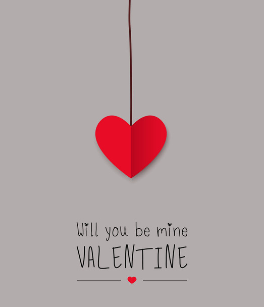 Happy Valentines Day  poster.  Vector Illustration  - Wektor, obraz