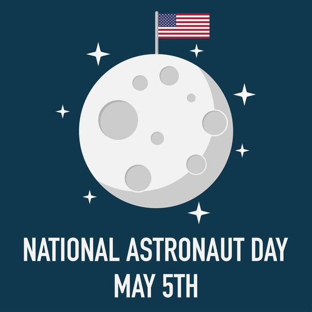 День космонавта 5 мая вектор посадки на Луну
 - Вектор,изображение