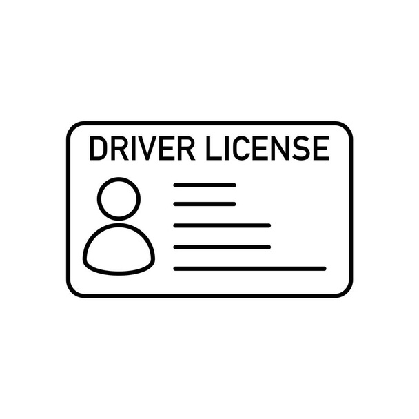 driver licence id card vector white background - Vector, Image