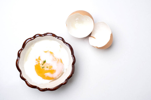 japanische onsen egg.onsen heiße Quellen Eier in Nationalpark chae s - Foto, Bild