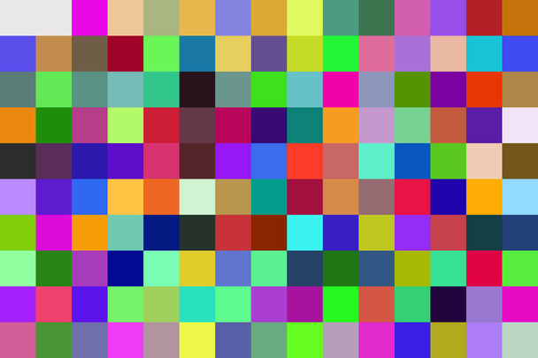 Πολύχρωμο ορθογώνιο φόντο pixel. Η υφή αποτελείται από πολύχρωμα τετράγωνα. - Φωτογραφία, εικόνα