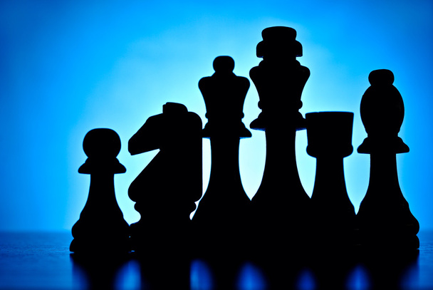 felállás a sakkfigurák - Fotó, kép