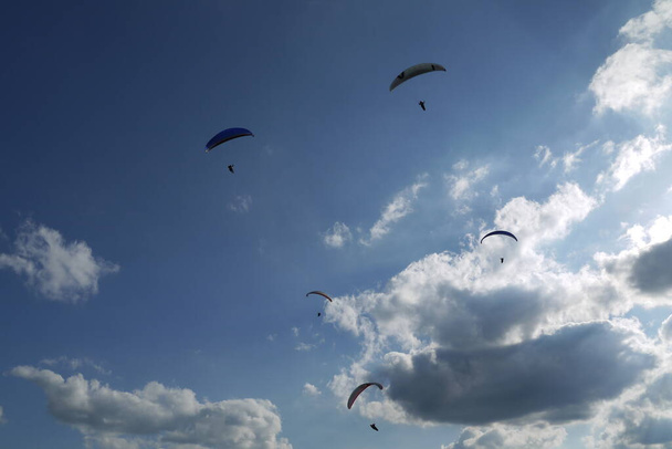 Paragliding is the recreational and competitive adventure sport  - Φωτογραφία, εικόνα