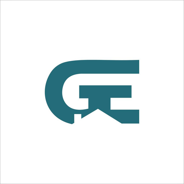 Initial letter ge or eg logo design template - ベクター画像