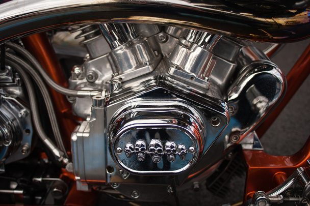 Motorcycle engine chrome - Photo, Image