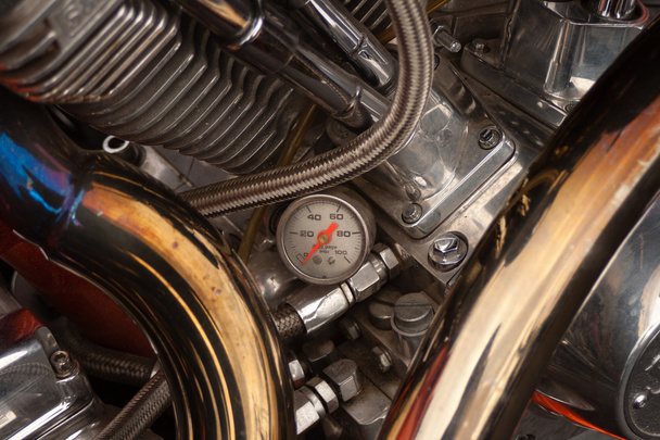 Motorcycle engine chrome - Photo, Image