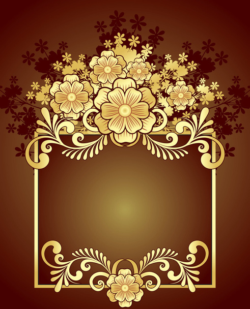 Flowers frame - Διάνυσμα, εικόνα