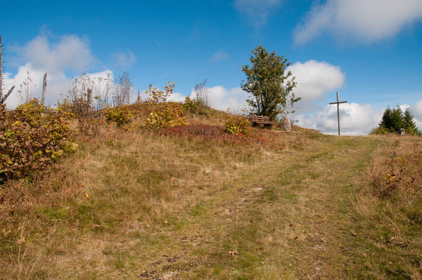 summit cross in the black forest - Fotoğraf, Görsel