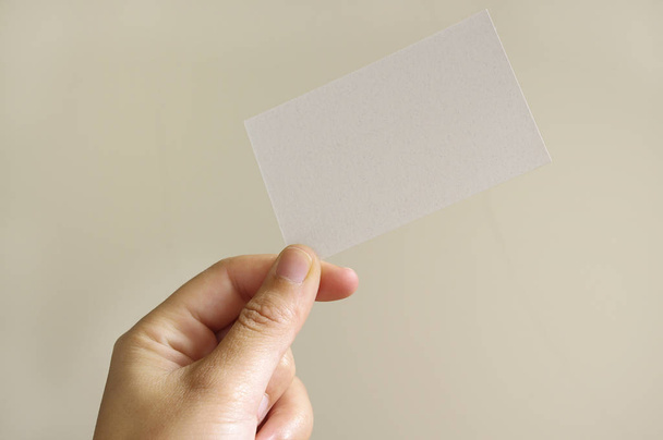 Empty card in human hand - Фото, зображення