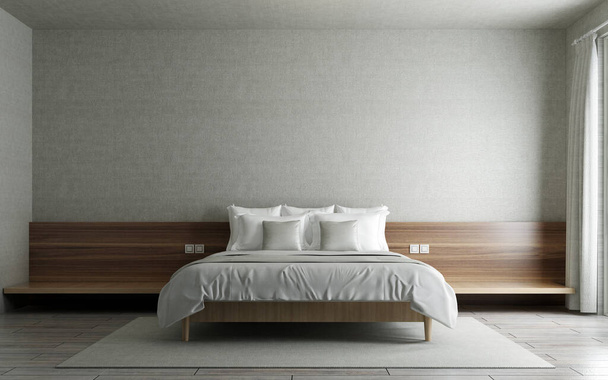 Schlafzimmer Innenarchitektur und weiße Textur Wand Hintergrund  - Foto, Bild