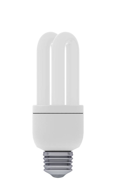 energy saving light bulb isolated on white background - Фото, изображение