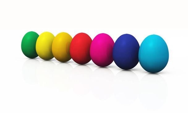 Rainbow of Easter Eggs 04 - Foto, Imagen
