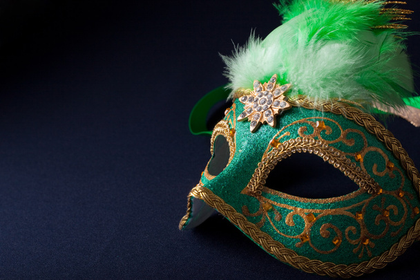 Green and gold mask - Photo, Image