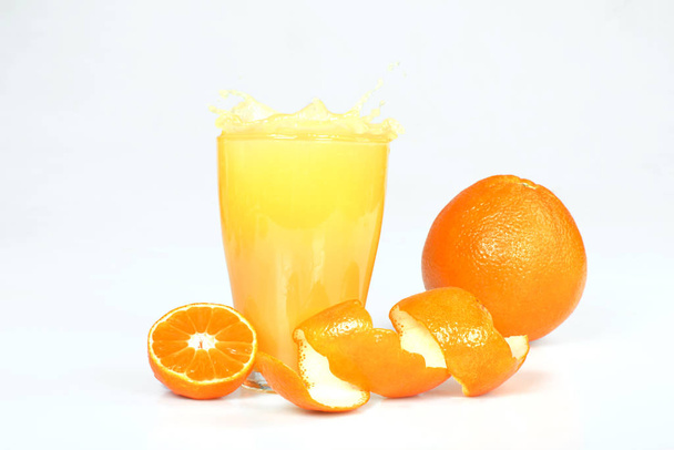 Fresh orange juice splashing. - Fotoğraf, Görsel
