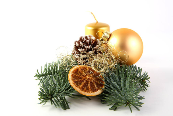 branch with christmas decoration - Foto, Bild