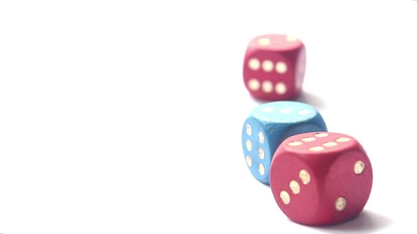 Six-sided dice - Materiał filmowy, wideo