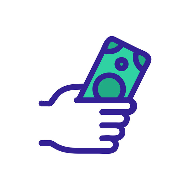 Vetor de ícone de dinheiro de pagamento. Isolado contorno símbolo ilustração
 - Vetor, Imagem