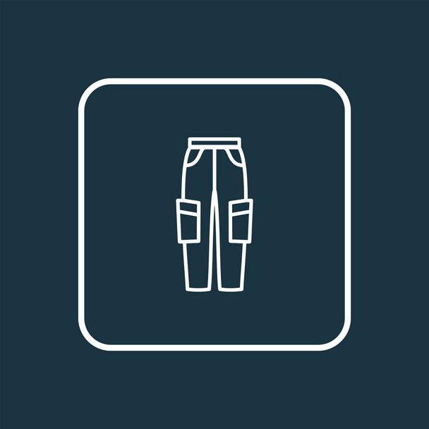 Pantalones de carga símbolo de línea icono. Elemento vaqueros aislados de primera calidad en estilo de moda
. - Foto, imagen