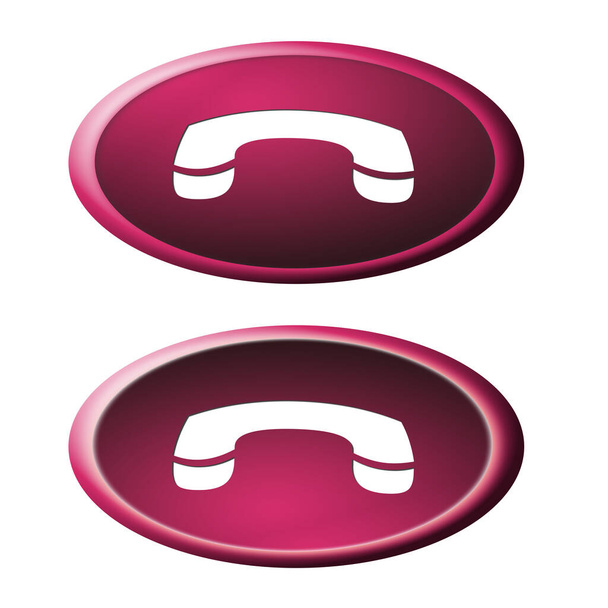 telephone button, graphic illustration - Foto, Imagem