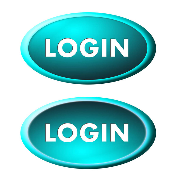 login button icon illustration - Fotoğraf, Görsel