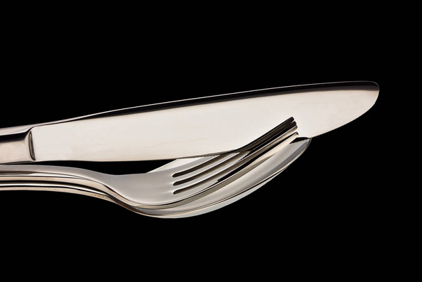cutlery with black background ...... - 写真・画像