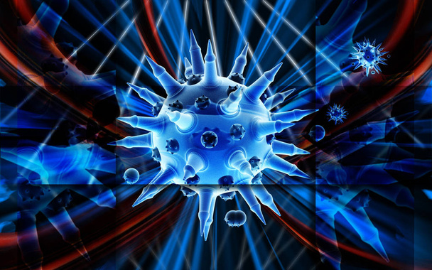 virus bacteria, graphics illustration - Fotografie, Obrázek