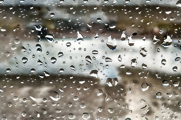 raining drops on the glass off window for background - Foto, Imagen