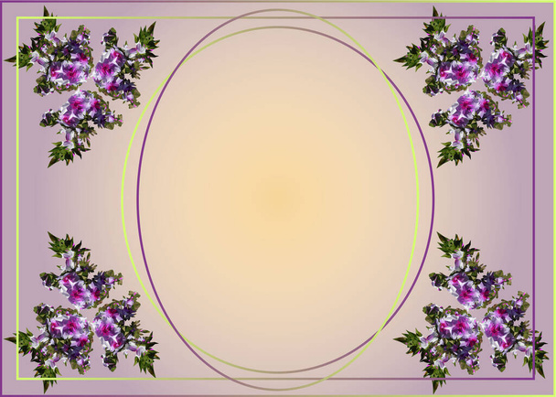 Floral polygonal background for postcard, print, low Poly cover - Vektor, Bild