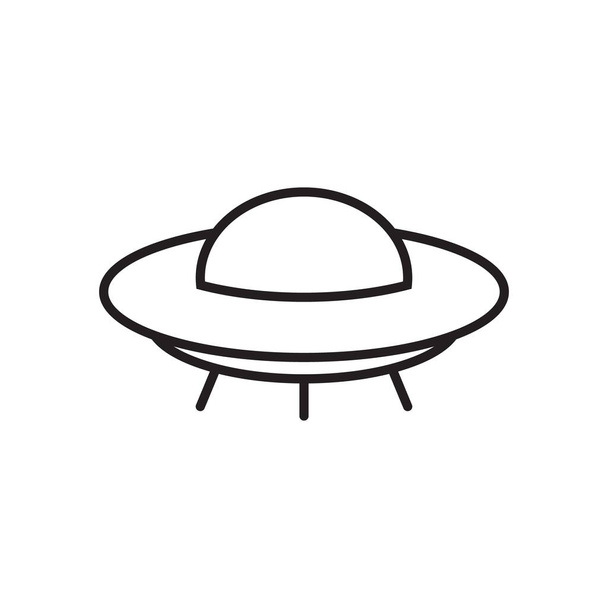 Ikona Ufo, vektorová ilustrace na bílém pozadí - Vektor, obrázek