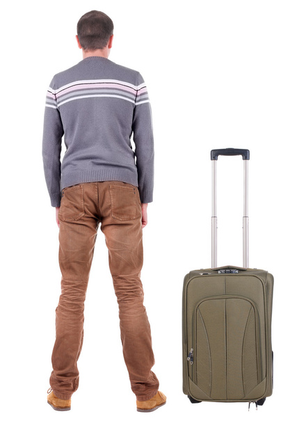 Man traveling with suitcas - Φωτογραφία, εικόνα