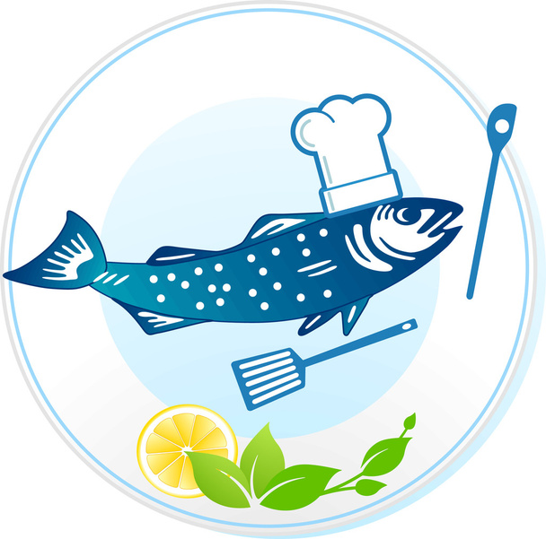 Fish and seafood restaurant - Vector, Image