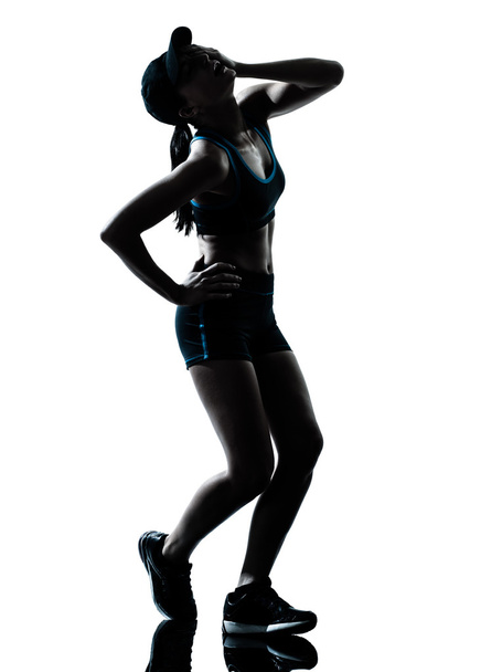 Woman runner jogger tired breathless - Photo, image
