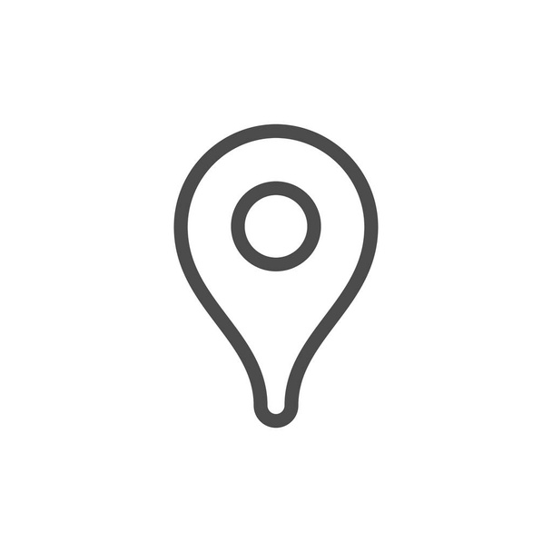 Location pin line outline icon - Vector, Image