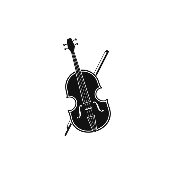 Conjunto de logotipo de violín icono instrumental ilustración
 - Vector, imagen