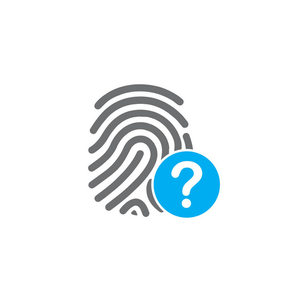 Fingerabdruck-Sicherheitssymbol im Hintergrund für Grafik- und Webdesign. kreatives Illustrationskonzept Symbol für Web oder mobile App. - Vektor, Bild