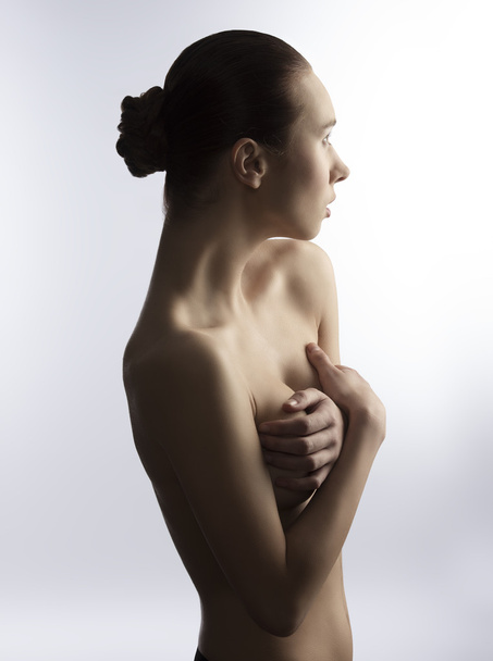 artistic portrait of nude woman - Foto, Imagen