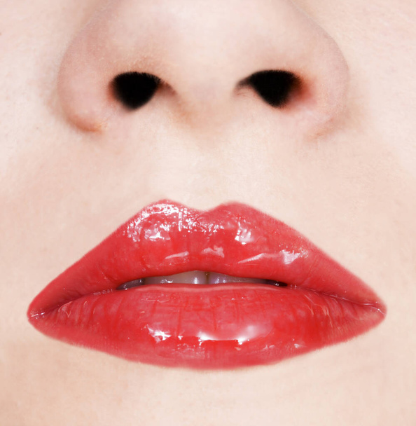 image of a close up of provocative sensual female lips  - Foto, Imagen