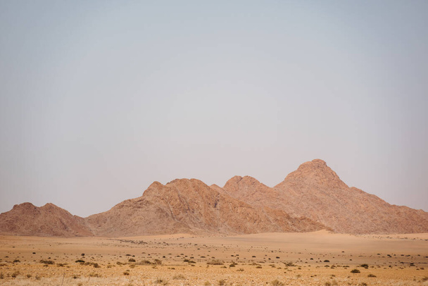 red sand mountains of Namibias sussusvlei desert - 写真・画像