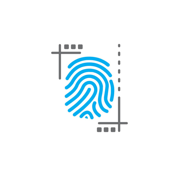 Finger Imprimir ícone de segurança relacionada em segundo plano para design gráfico e web. Símbolo de conceito de ilustração criativa para web ou aplicativo móvel
. - Vetor, Imagem