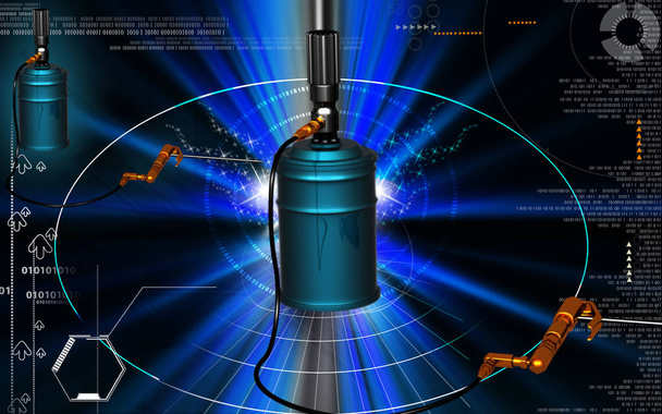 Digital illustration of air grease pump in colour background	 - Fotó, kép