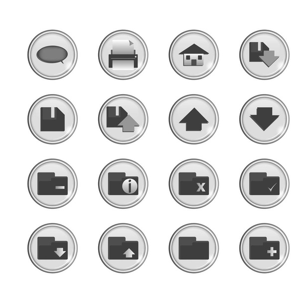 web icons set on white - Фото, зображення