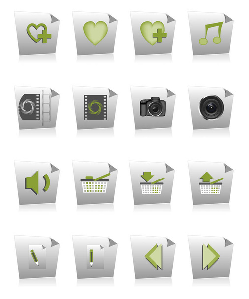 web icons set on white - Foto, Imagem