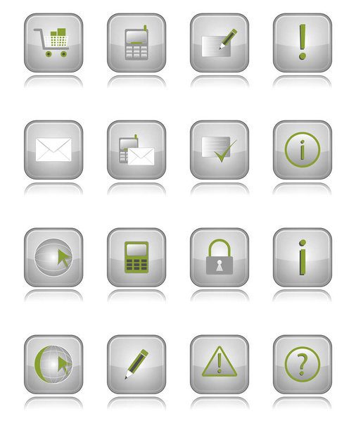 web icons set on white - Фото, зображення