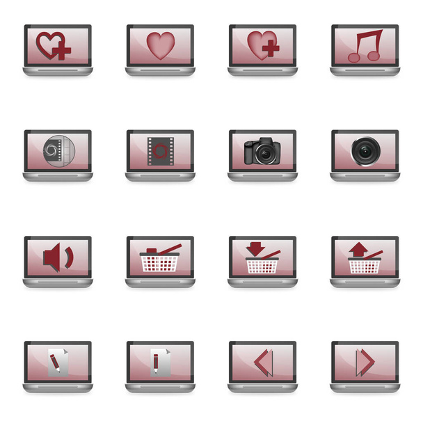 web icons set on white - Foto, Imagem