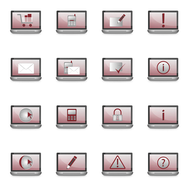 web icons set on white - Zdjęcie, obraz