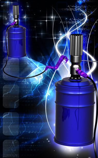 Digital illustration of air grease pump in colour background - Valokuva, kuva